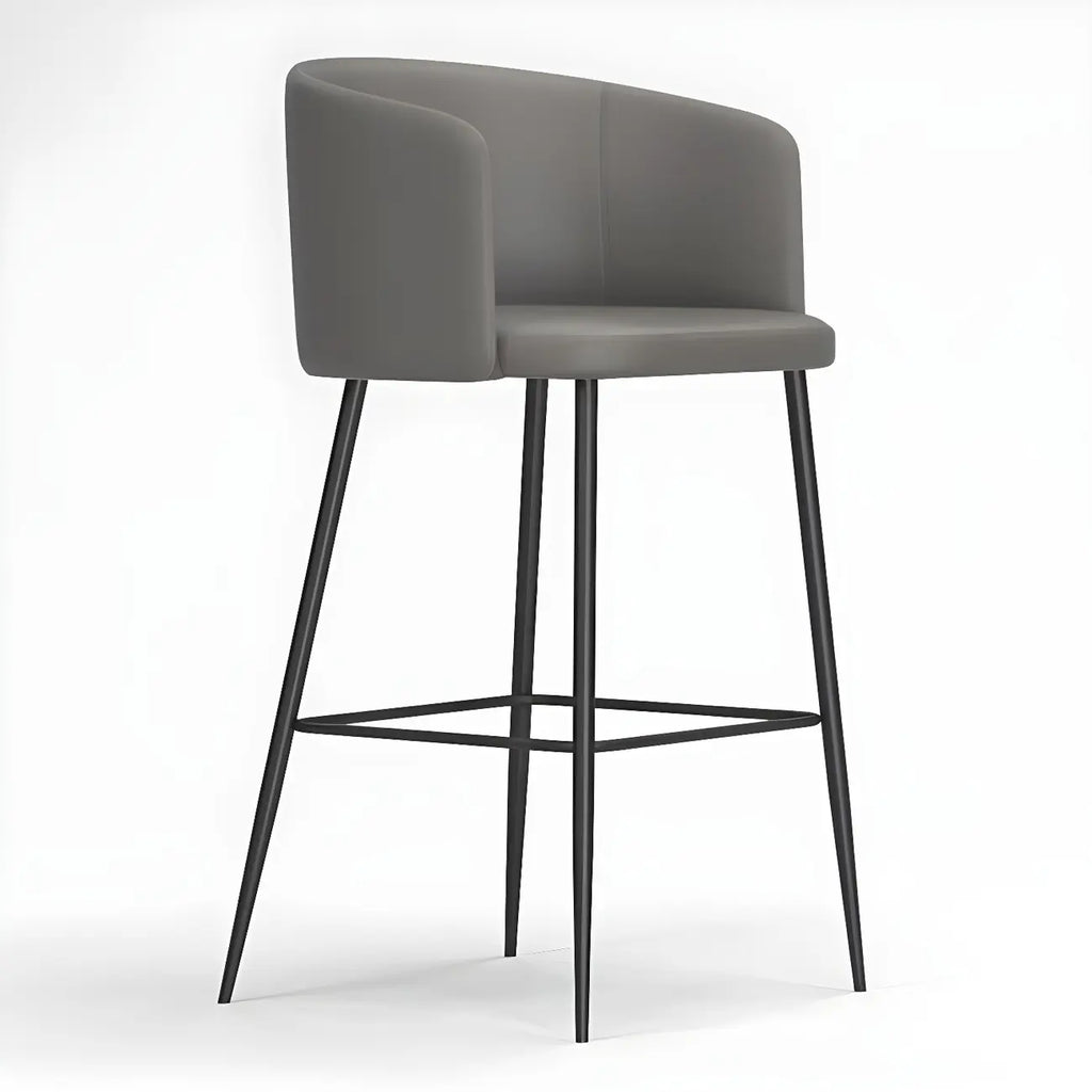 Tabourets de bar hauts à oreilles en similicuir de type seau