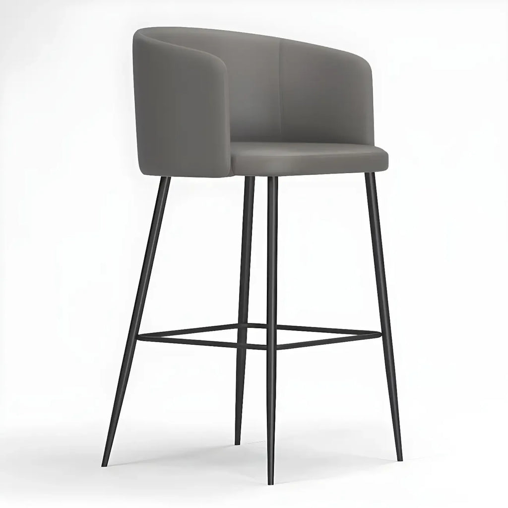 Tabourets de bar hauts à oreilles en similicuir de type seau
