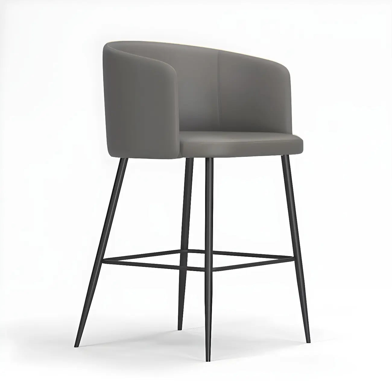 Tabourets de bar hauts à oreilles en similicuir de type seau