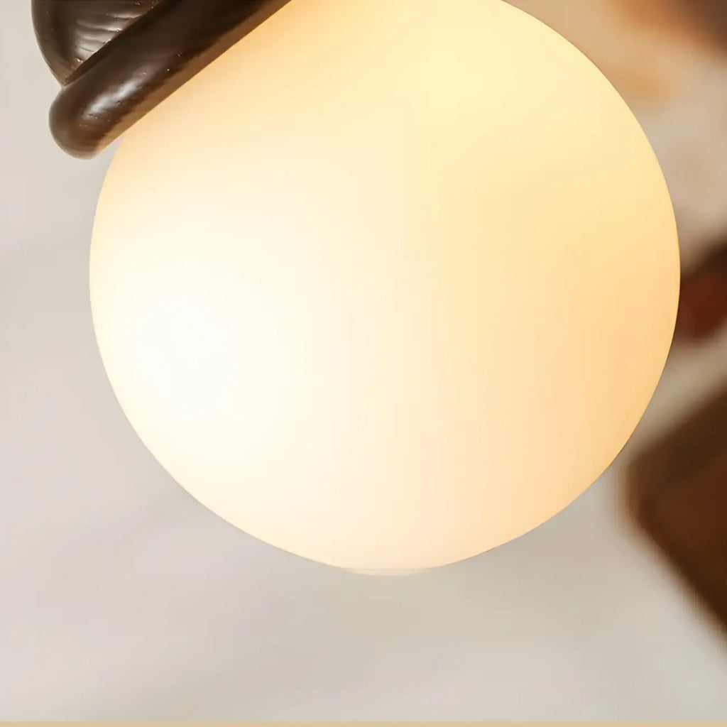Lampada a sospensione a globo in vetro e metallo moderno per cucina