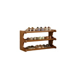 Étagère à chaussures moderne en bois marron
