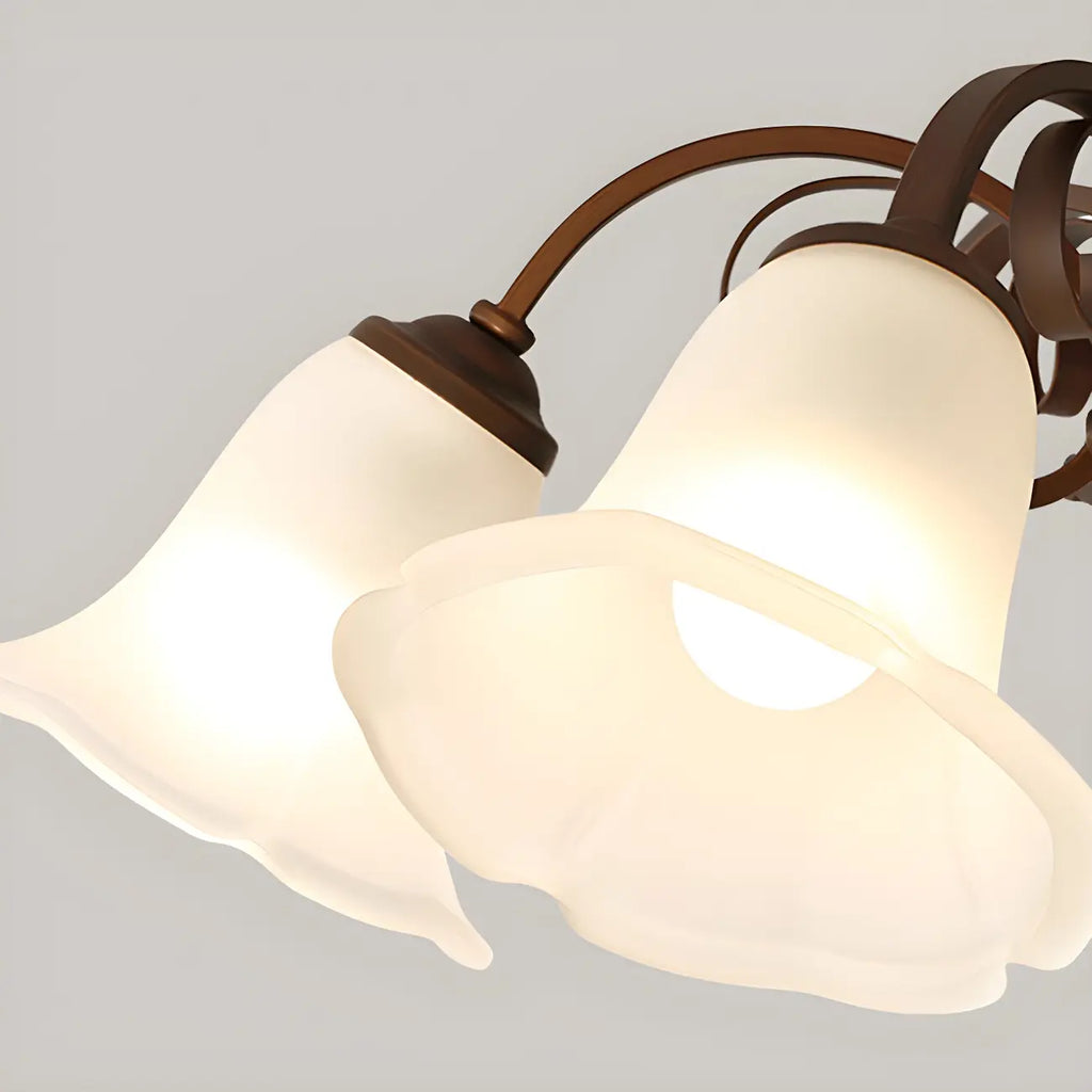 Plafonnier LED semi-encastré élégant en forme de cloche pour salon