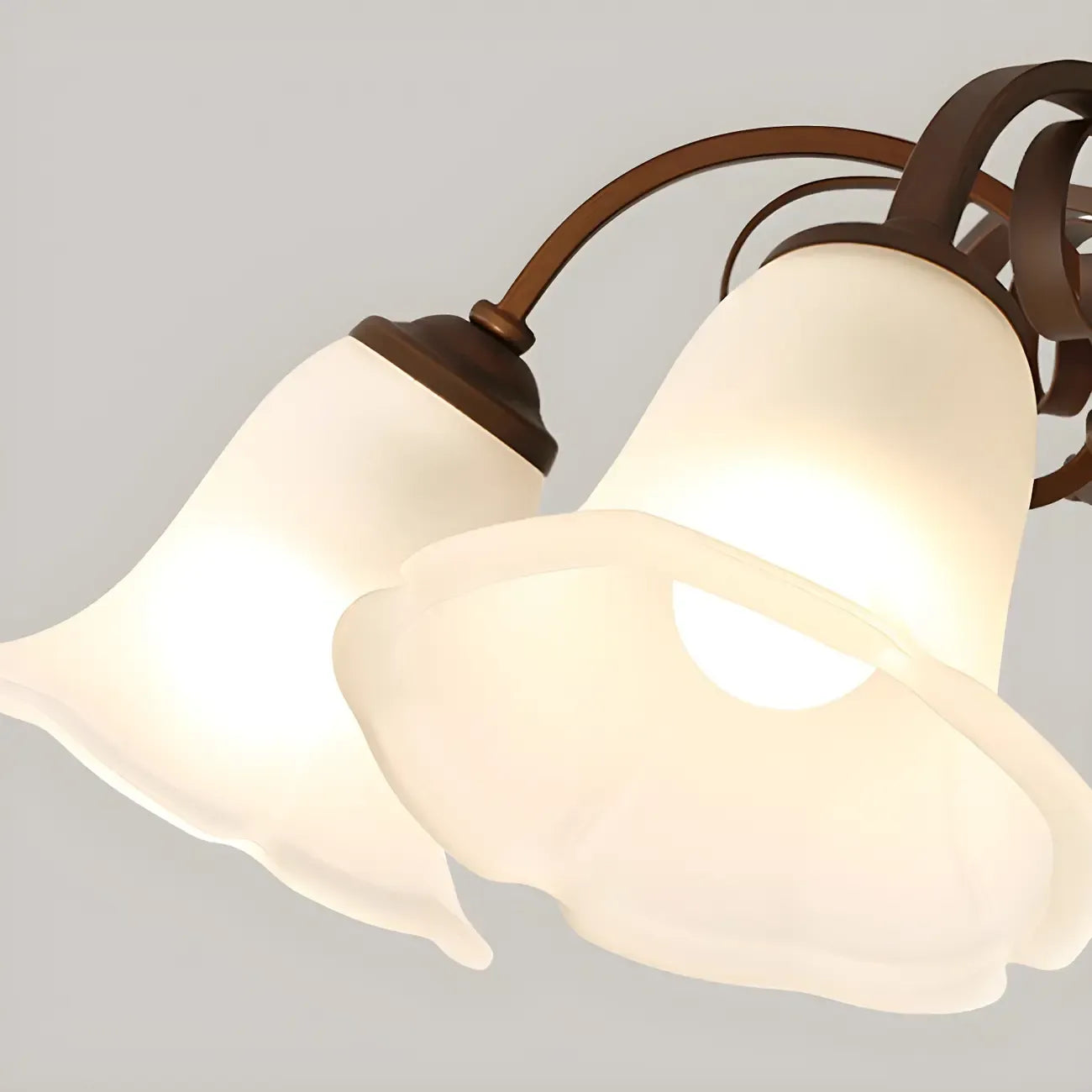 Plafonnier LED semi-encastré élégant en forme de cloche pour salon