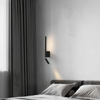 Applique murale de lecture moderne en métal à 2 lumières LED pour chambre à coucher
