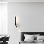 Applique murale de lecture moderne en métal à 2 lumières LED pour chambre à coucher