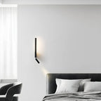 Applique murale de lecture moderne en métal à 2 lumières LED pour chambre à coucher