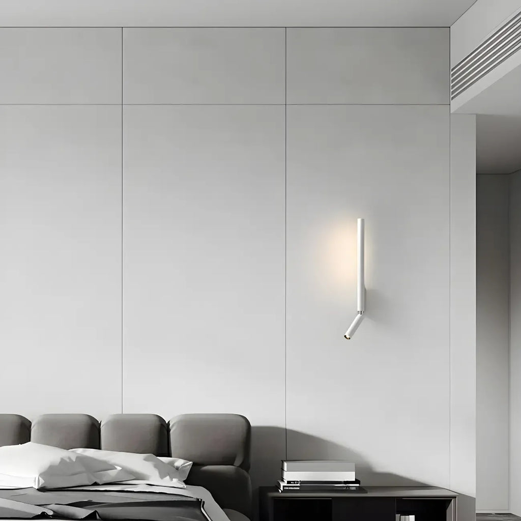 Applique murale de lecture moderne en métal à 2 lumières LED pour chambre à coucher