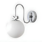 Applique murale LED Globe avec finition chromée pour chambre