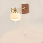 Lampe murale élégante à bras articulé plissé pour usage de chevet