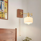 Lampe murale élégante à bras articulé plissé pour usage de chevet