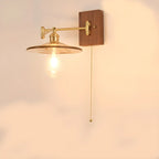 Lampe murale élégante à bras articulé plissé pour usage de chevet