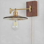 Lampe murale élégante à bras articulé plissé pour usage de chevet