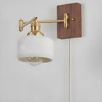 Lampe murale élégante à bras articulé plissé pour usage de chevet
