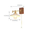 Lampe murale élégante à bras articulé plissé pour usage de chevet