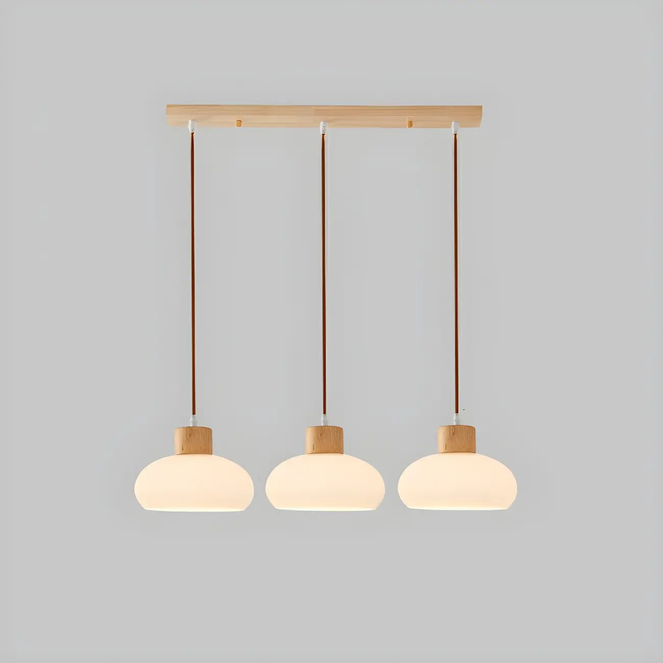 Suspension moderne en verre à 3 lumières pour îlot de cuisine