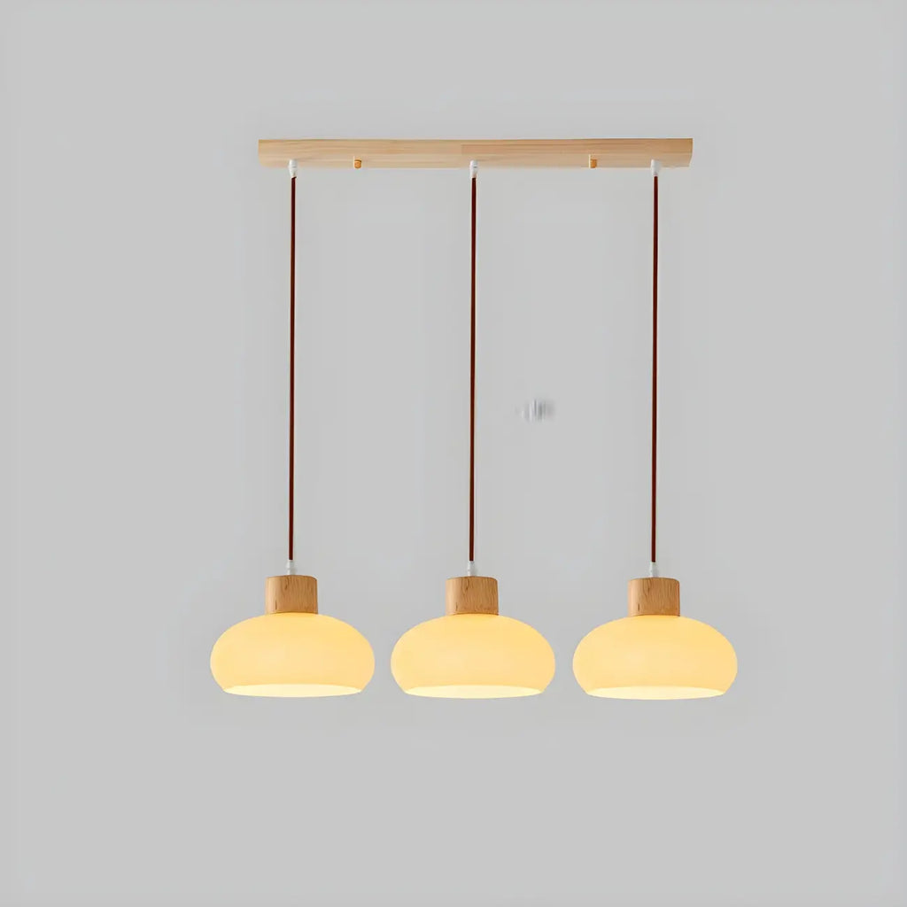 Suspension moderne en verre à 3 lumières pour îlot de cuisine