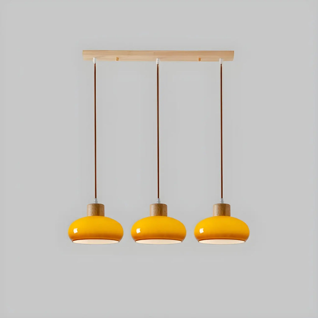 Suspension moderne en verre à 3 lumières pour îlot de cuisine