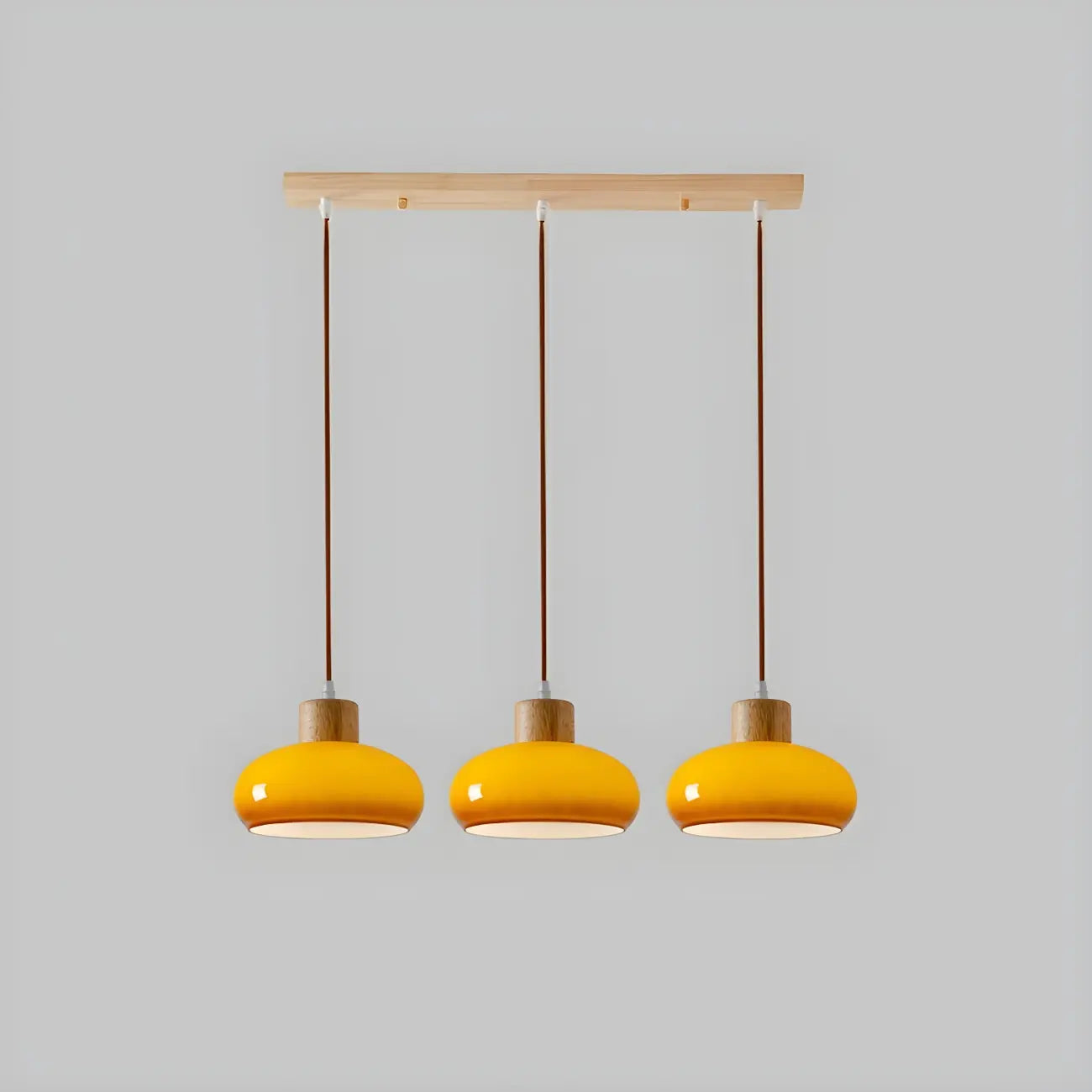 Suspension moderne en verre à 3 lumières pour îlot de cuisine