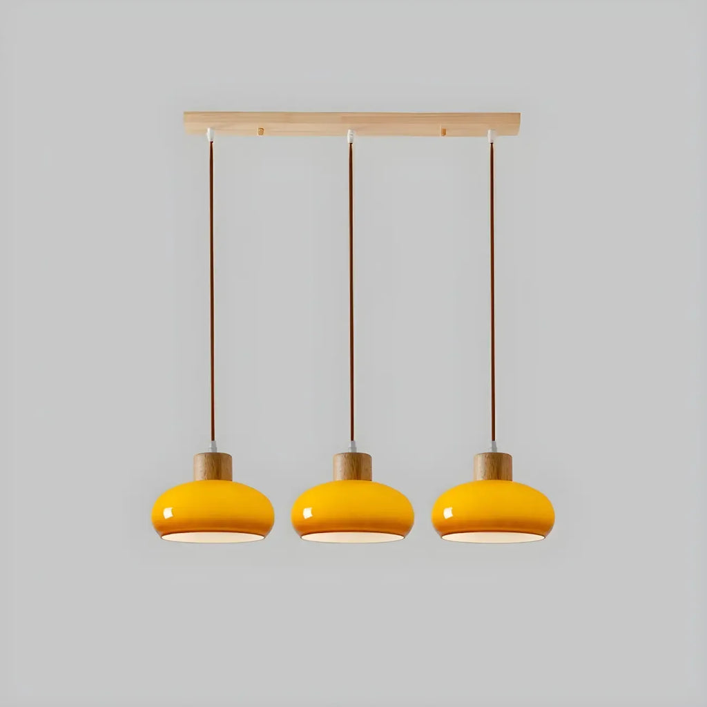 Suspension moderne en verre à 3 lumières pour îlot de cuisine