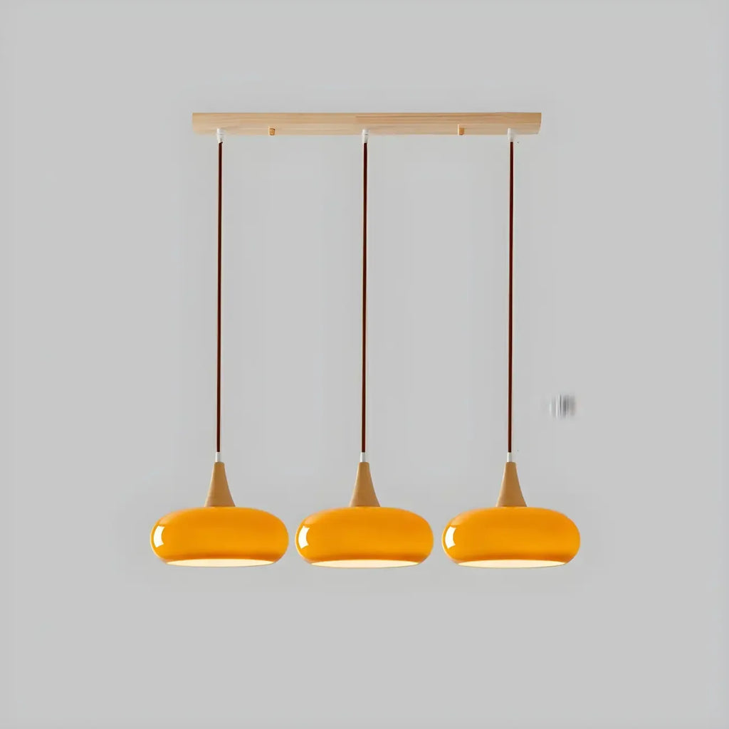Suspension moderne en verre à 3 lumières pour îlot de cuisine