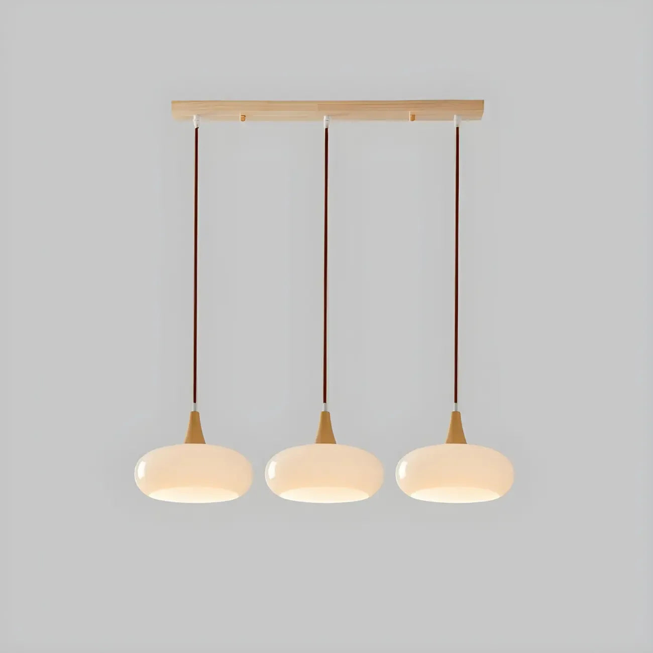Suspension moderne en verre à 3 lumières pour îlot de cuisine