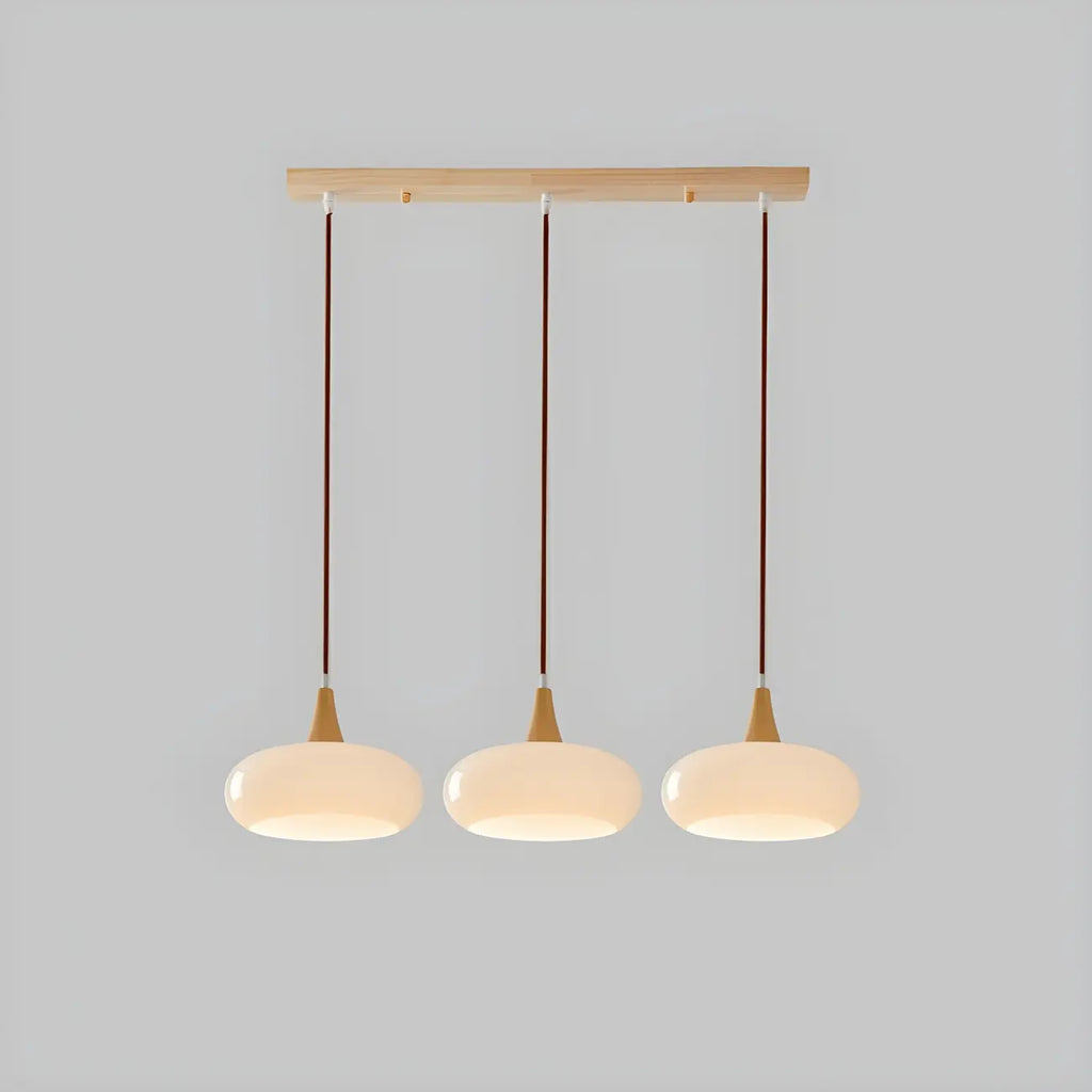 Suspension moderne en verre à 3 lumières pour îlot de cuisine
