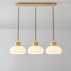 Suspension moderne en verre à 3 lumières pour îlot de cuisine