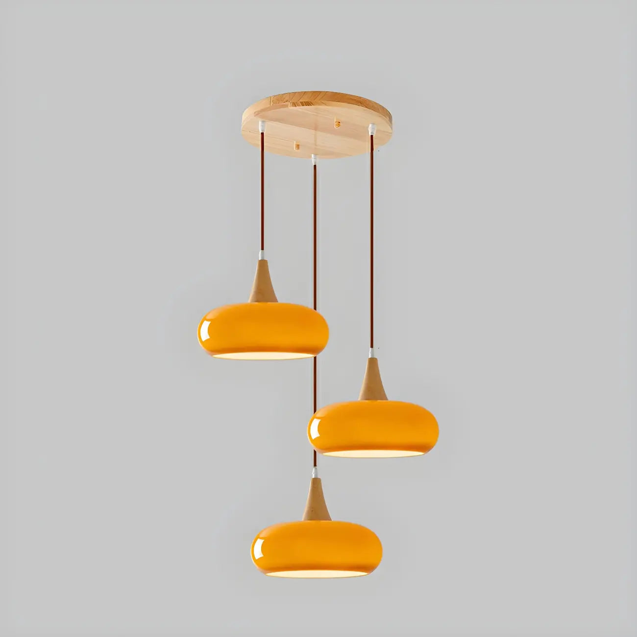 Suspension moderne en verre à 3 lumières pour îlot de cuisine
