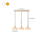 Suspension moderne en verre à 3 lumières pour îlot de cuisine