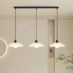 Lampadario moderno a LED da isola per cucina in vetro nero