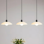 Lampadario moderno a LED da isola per cucina in vetro nero