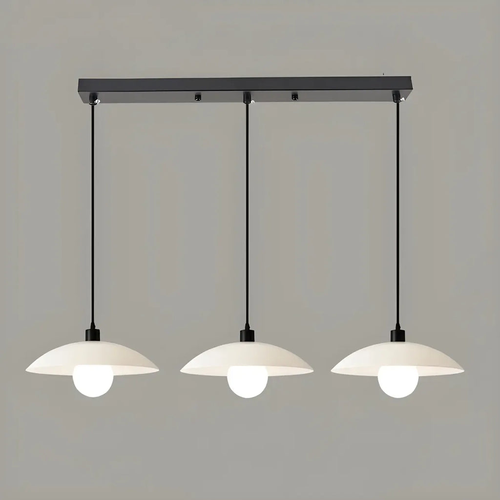 Lampadario moderno a LED da isola per cucina in vetro nero