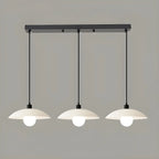 Lampadario moderno a LED da isola per cucina in vetro nero