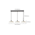 Lampadario moderno a LED da isola per cucina in vetro nero