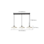 Lampadario moderno a LED da isola per cucina in vetro nero