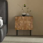Table de chevet en bois de style moderne du milieu du siècle