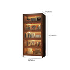 Bibliothèque verticale contemporaine à 5 étagères en bois brun noyer