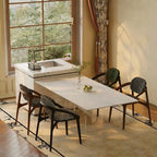 Chaise de salle à manger en bois de style moderne du milieu du siècle avec accoudoirs