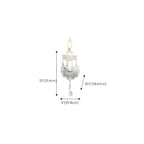 Applique murale vintage en cristal clair et candélabre argenté