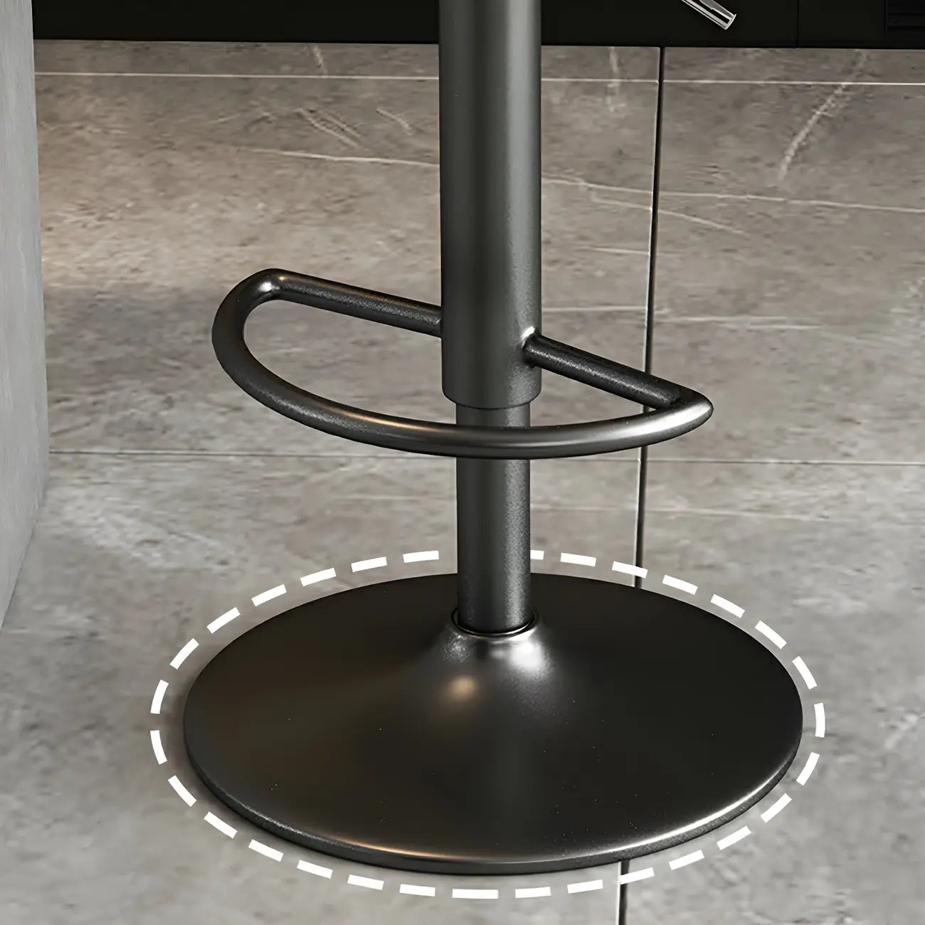 Tabourets de bar ronds en métal élégants et réglables avec coussins pour la cuisine