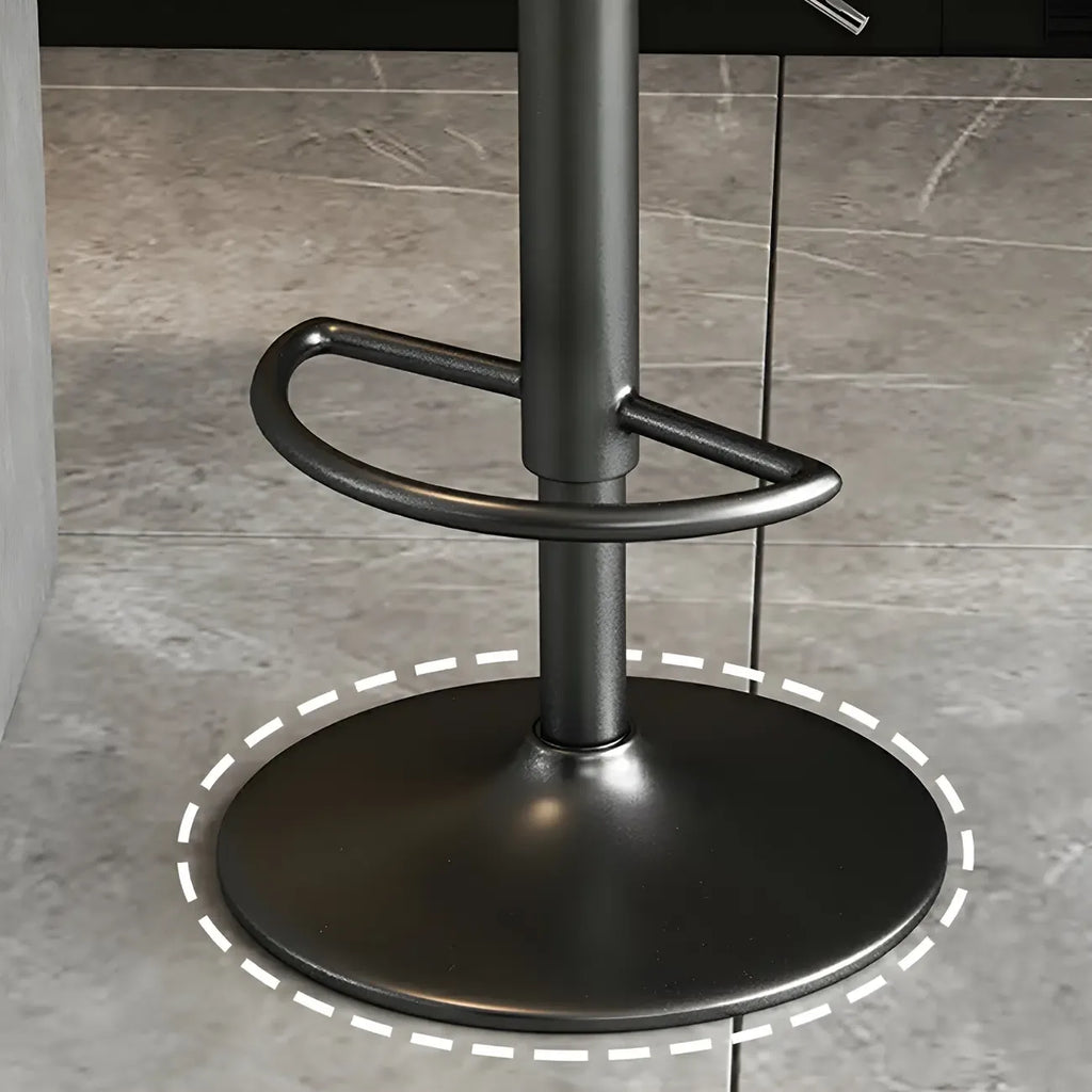 Tabourets de bar ronds en métal élégants et réglables avec coussins pour la cuisine