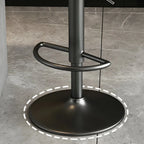 Tabourets de bar ronds en métal élégants et réglables avec coussins pour la cuisine