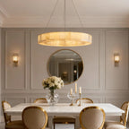 Lampadario ad anello in onice Mid-century Modern
