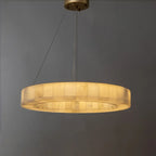 Lampadario ad anello in onice Mid-century Modern