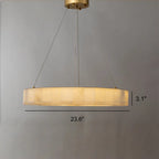 Lampadario ad anello in onice Mid-century Modern
