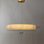 Lampadario ad anello in onice Mid-century Modern