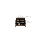 Banc d'entrée avec coussin en cuir, couvercle rabattable en bois et rangement intégré