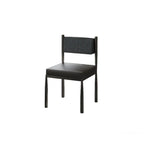 Chaise de salle à manger rembourrée en lin de style moderne du milieu du siècle