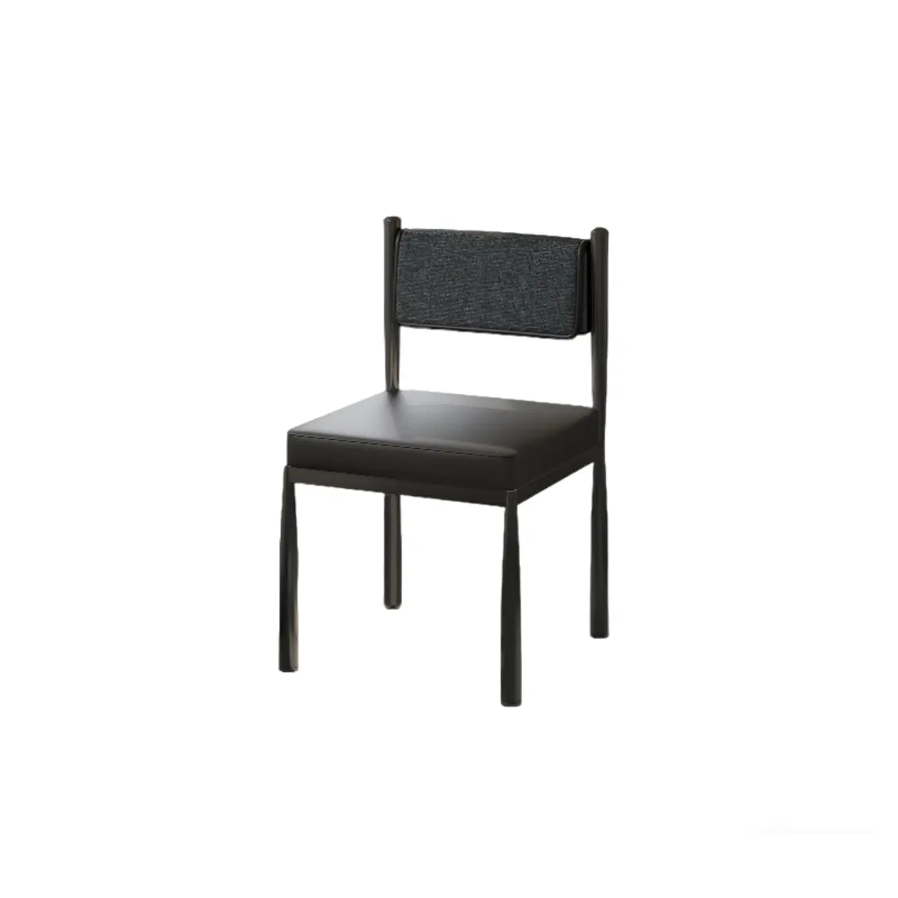 Chaise de salle à manger rembourrée en lin de style moderne du milieu du siècle