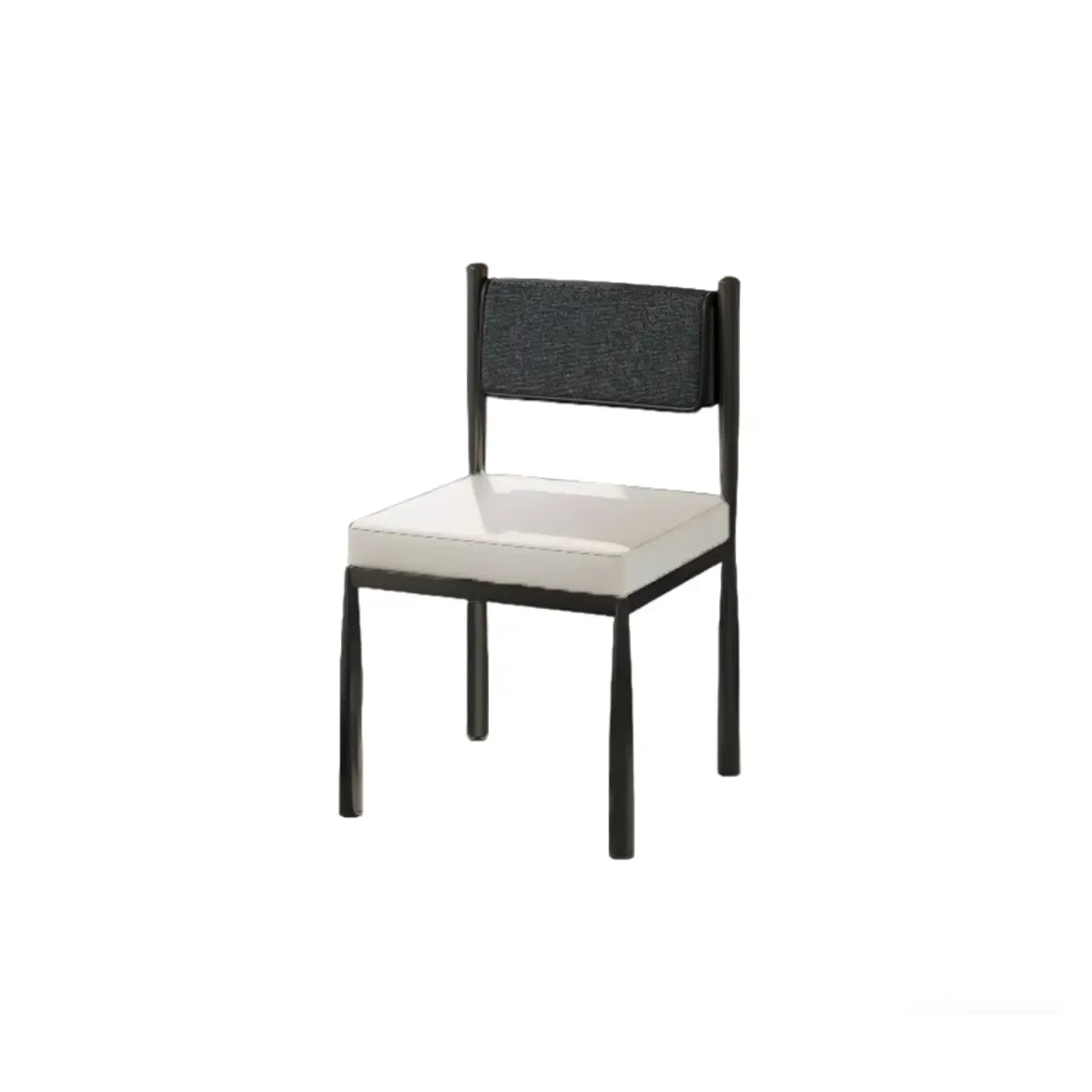 Chaise de salle à manger rembourrée en lin de style moderne du milieu du siècle